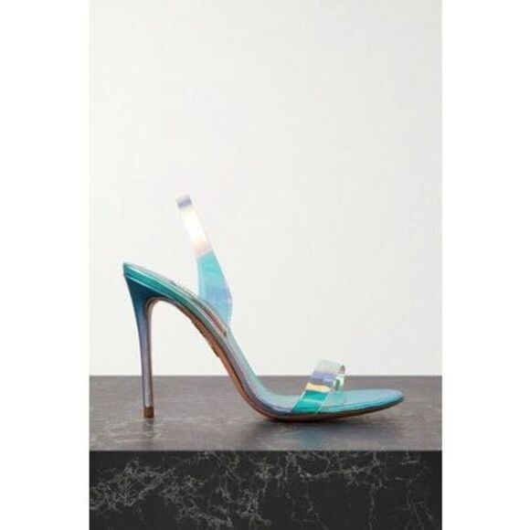 Aquazzura Iridescent Blue Heels - Picture 1 of 14